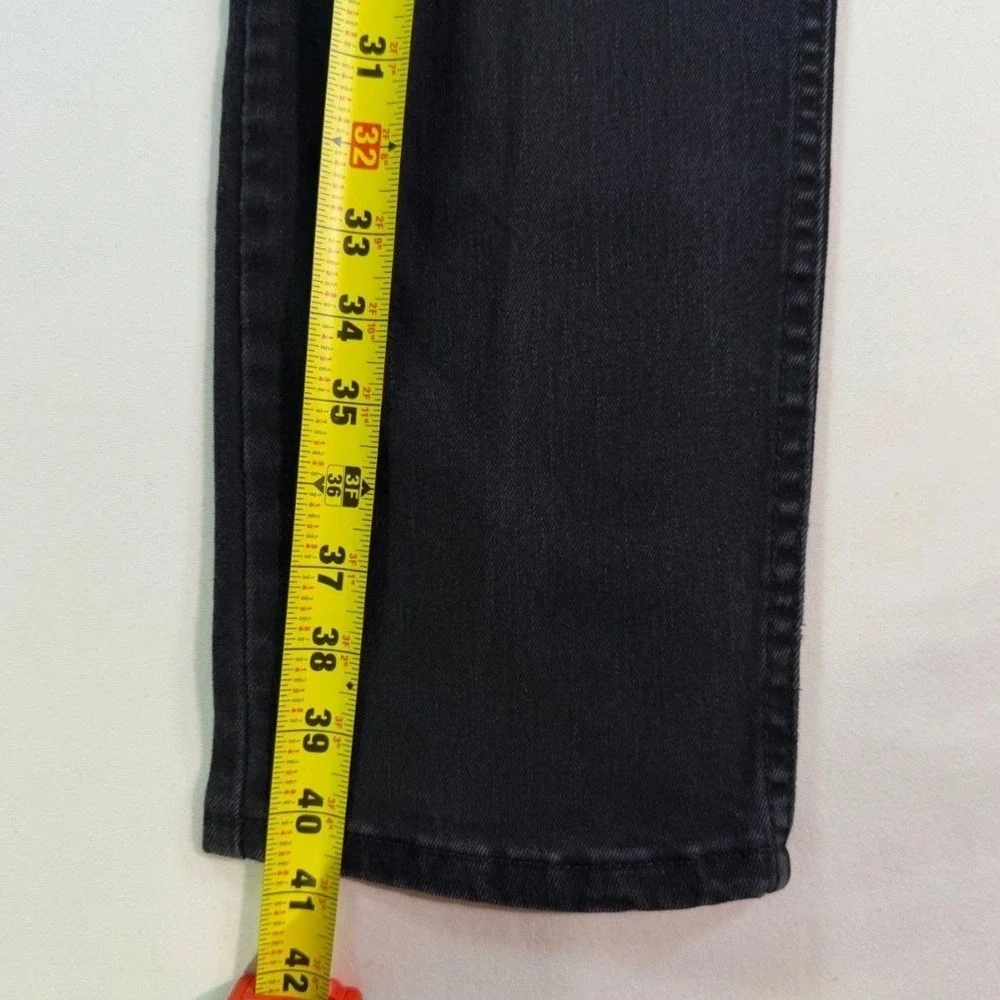 Levis 502 Regular Taper Jeans Mens 33x31 Faded Black‎ Denim Stretch Pants